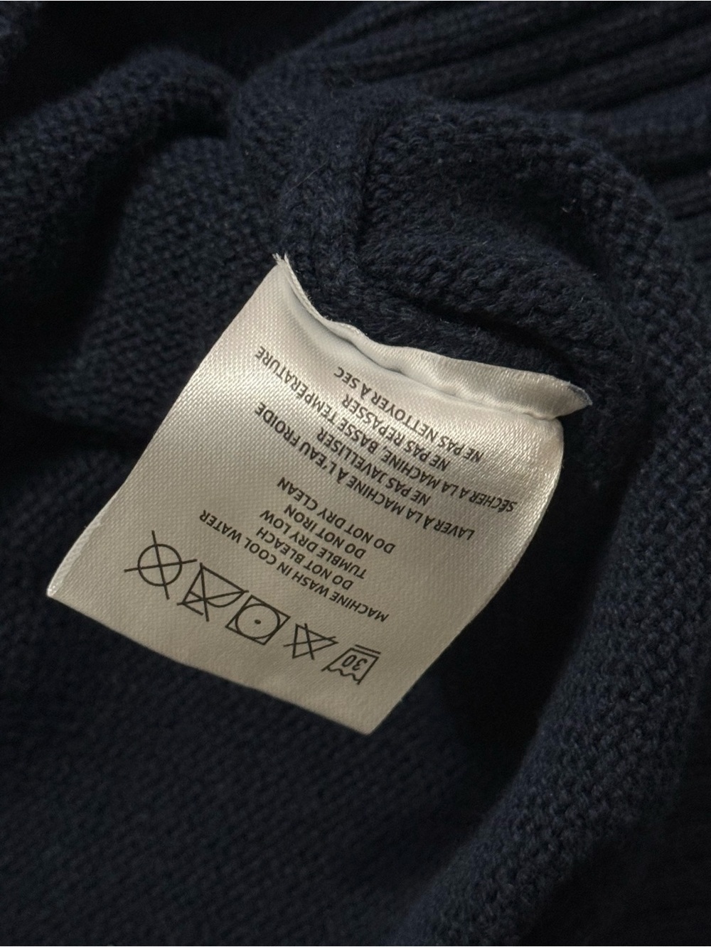 Bruzer Newport Navy Blue 100% Cotton Knit Sweater Men’s Medium M - Picture 6 of 6